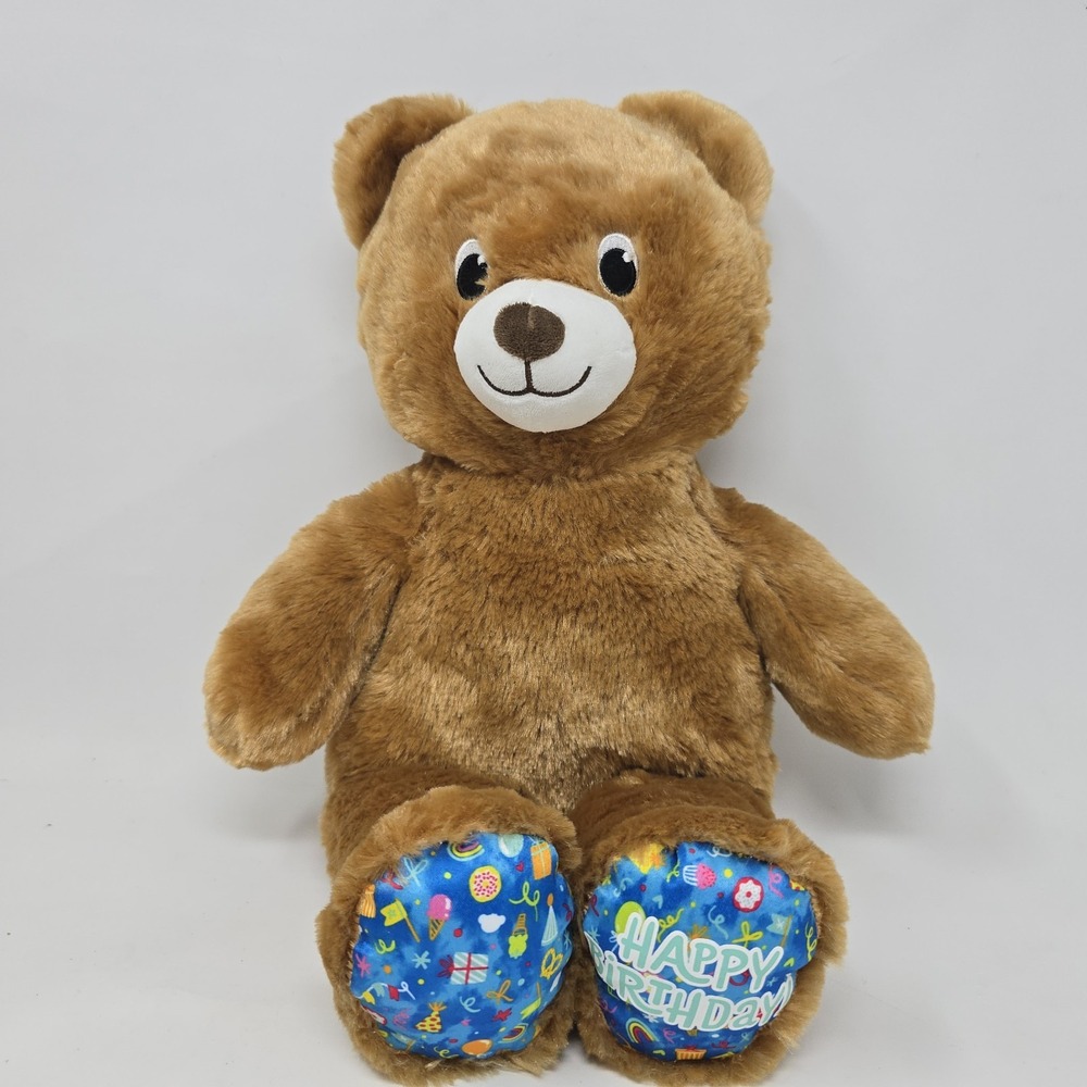 Build-A-Bear BABW Happy Birthday Plush Bear 17" Brown Stuffed Animal